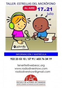 1 CARTEL web TALLER RADIO INFANTIL DEL 17 AL 21 DE JULIO